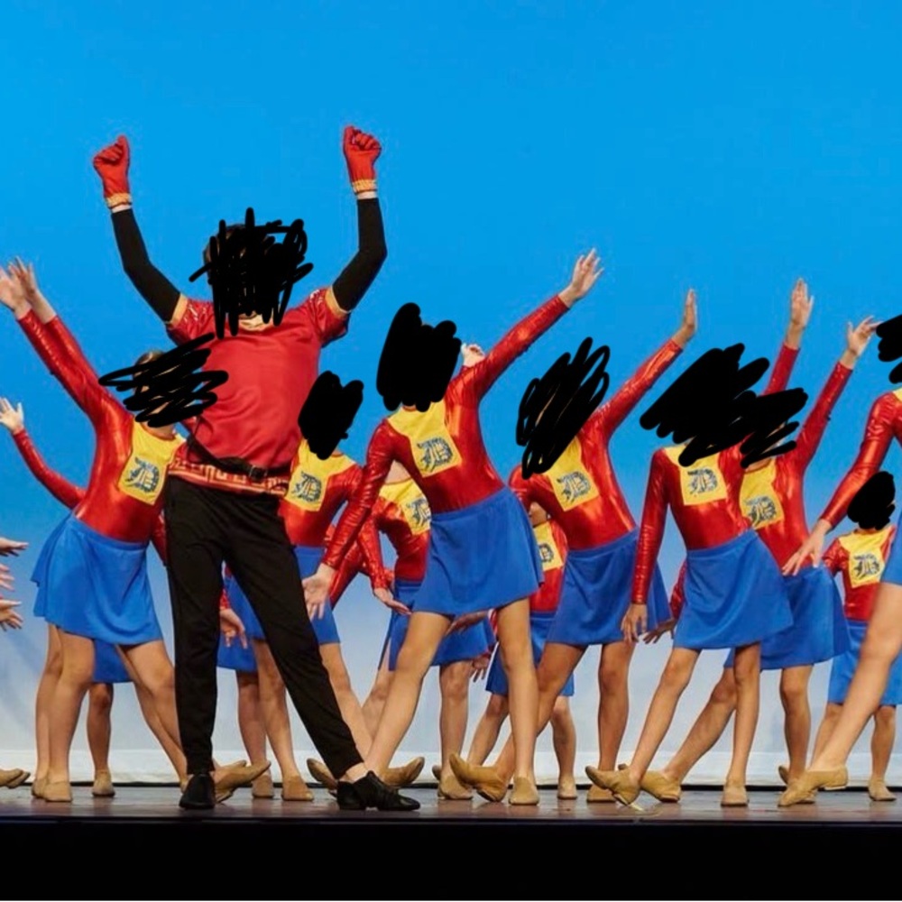 Red and Blue Kids Dance Costume